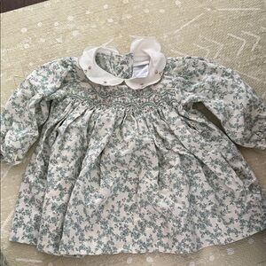 Carter's Green and White Floral Dress